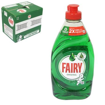 10 x Fairy Original Washing Up Liquid 320ml Bottles Powerful Grease-Cutting Dishwashing Liquid Concentrated Formula Long-Lasting Fresh Scent Gentle on Hands Kitchen Cleaning Essential