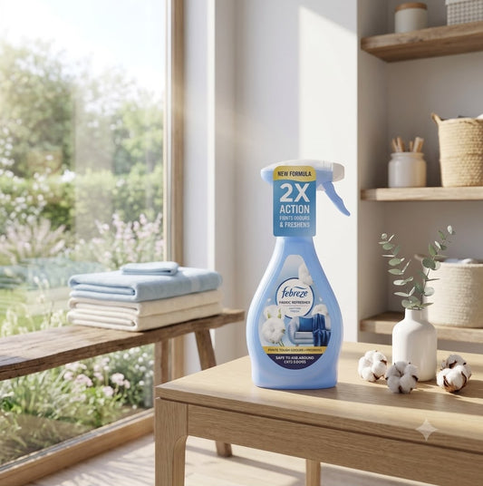 Febreze Fabric Freshener Spray, Cotton Fresh, 8 x 500ML