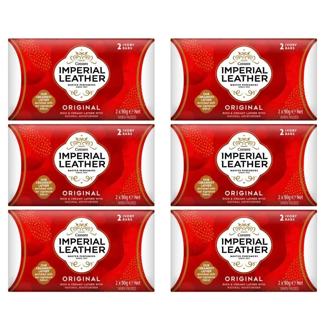 Cussons Imperial Leather Master Perfumers Original Rich & Creamy Lather With Natural Moisturizer 2 x 90g Pack of 6