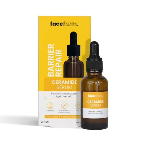 Facefacts Ceramide Serum Nourish Restore 30ml Vegan Soothes Protects and Hydrates Skin