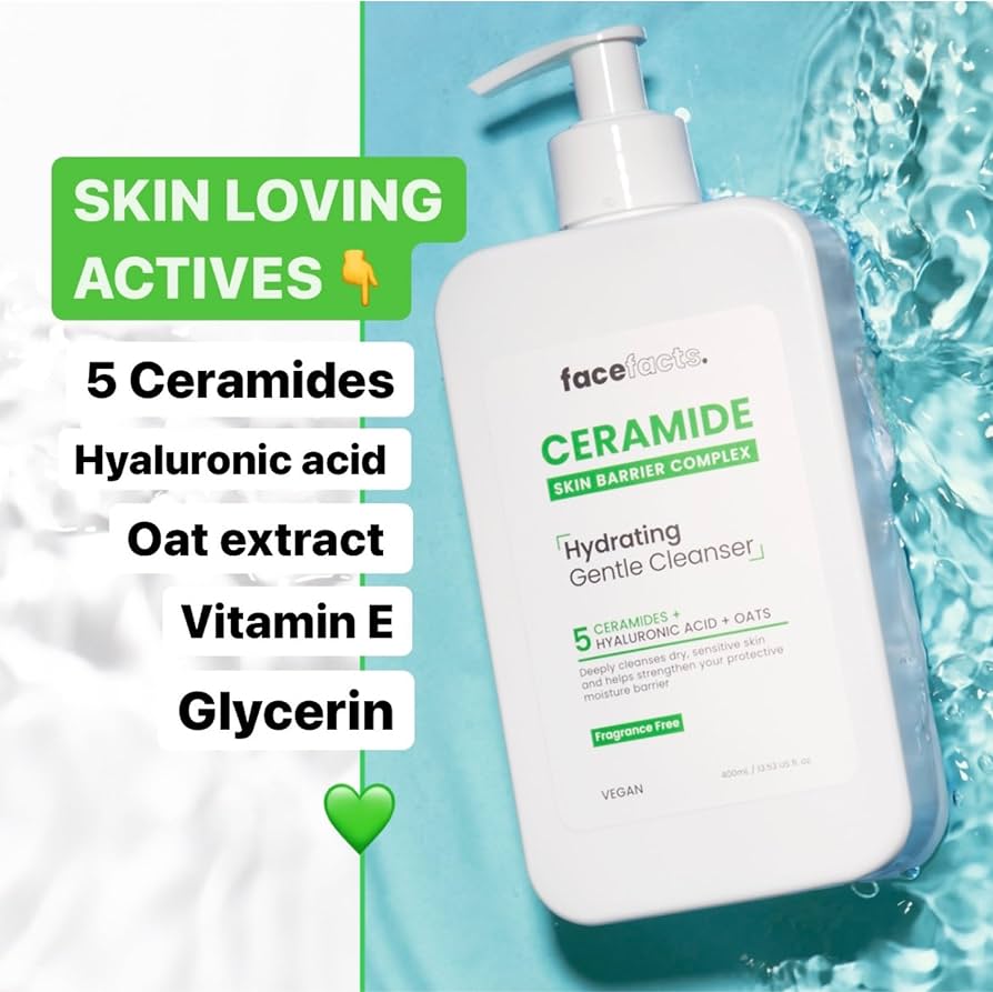 Face Facts Ceramide Hydrating Cleanser | Dry & Sensitive Skin | Pack of 1