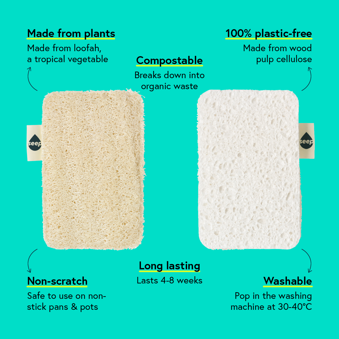 Eco Sponge Scourers (1 year supply - 12 sponges)